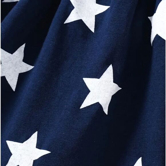 NWT Patriotic Star Stripe Print Sleeveless Summer Dress with Bow Accents Sz 4/5 - Picture 4 of 5